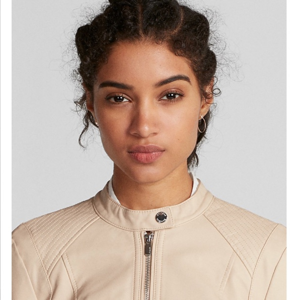 Express (Minus The) Leather Double Peplum Jacket